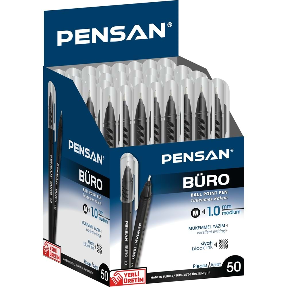 PENSAN BÜRO TÜKENMEZ KALEM 1MM 2270 SİYAH 50 Lİ