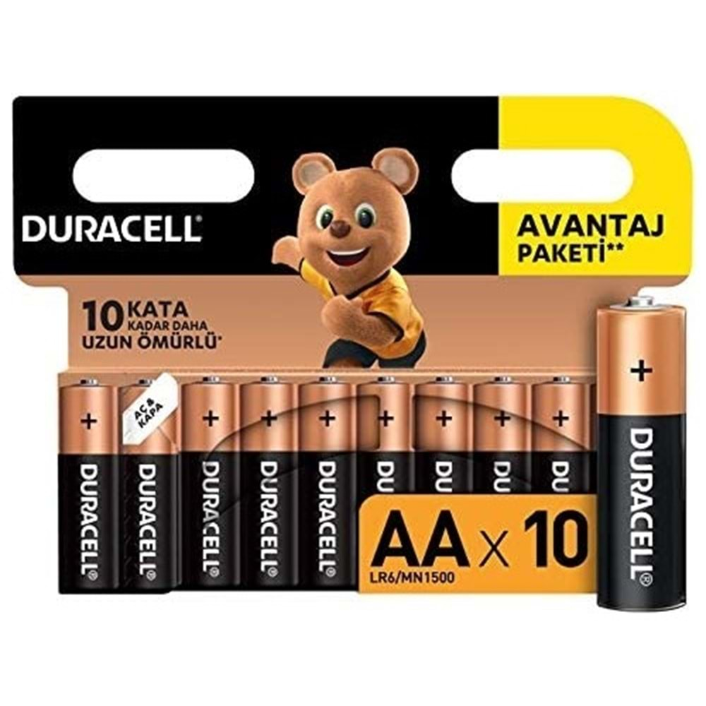 Duracell Alkalin 10'lu Aa Kalem Pil