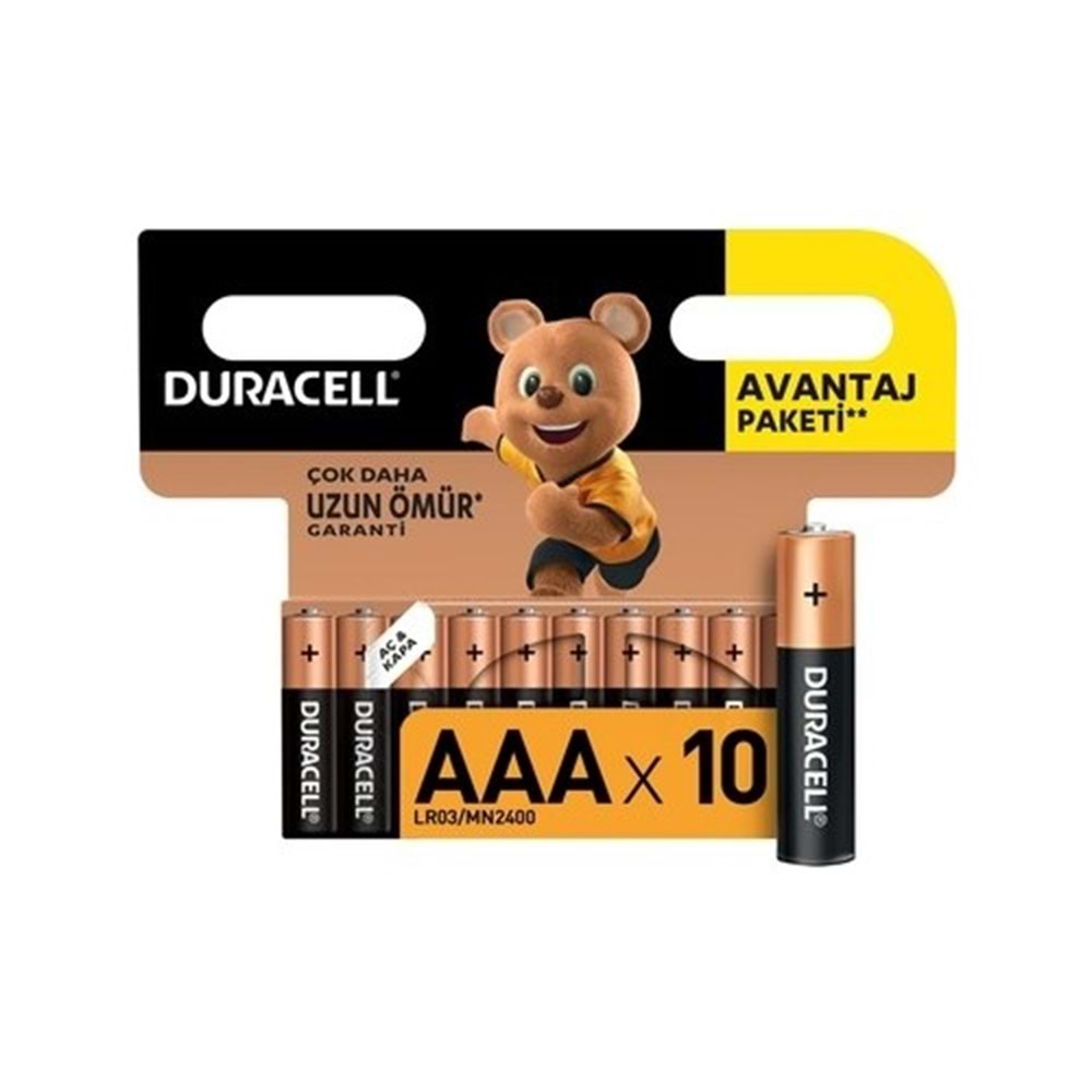 Duracell Alkalin Aaa Ince Kalem Pil 10'lu