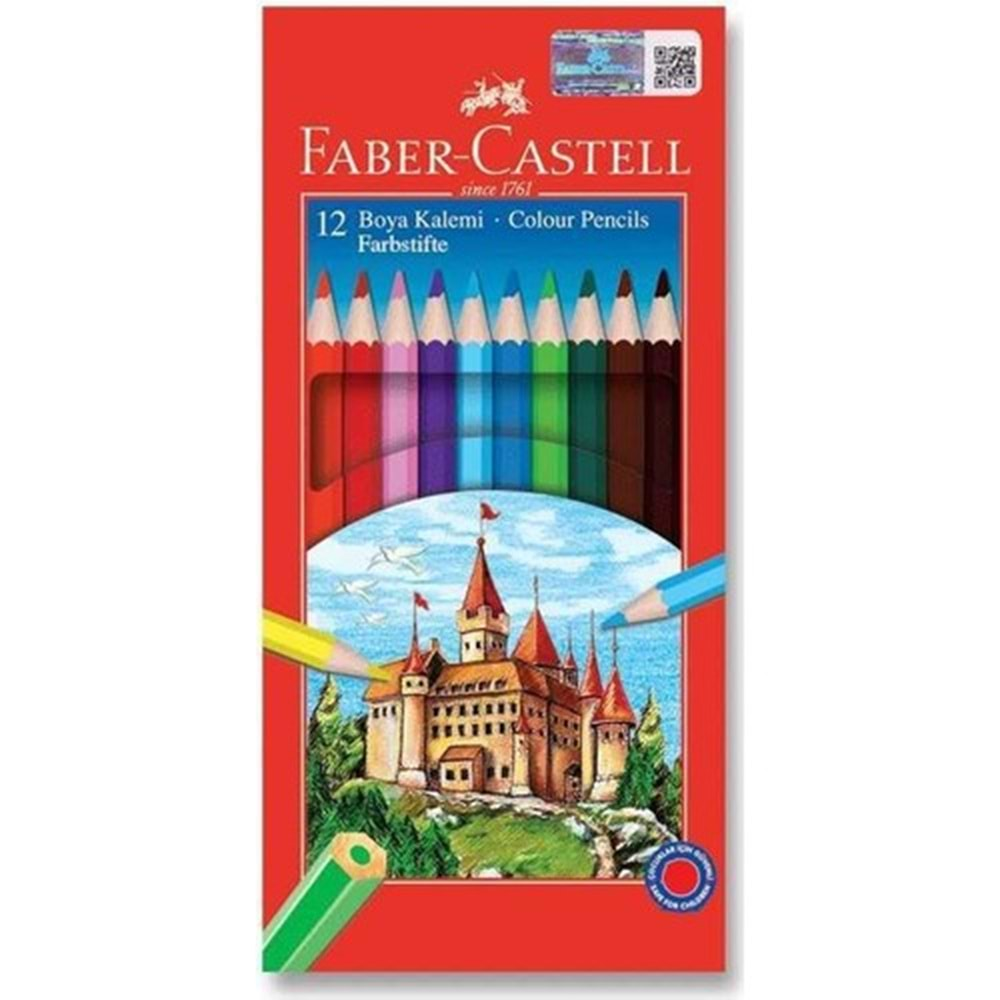 Faber-Castell Tam Boy Karton Kutu Boya Kalemi 12 Renk