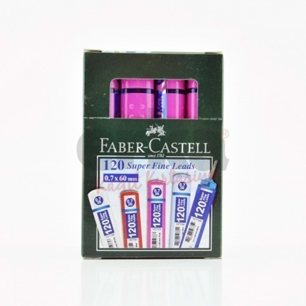 Faber-Castell Grip Min 0.5 2b 120 li uç 60 mm PEMBE 12 Lİ 1 Kutu