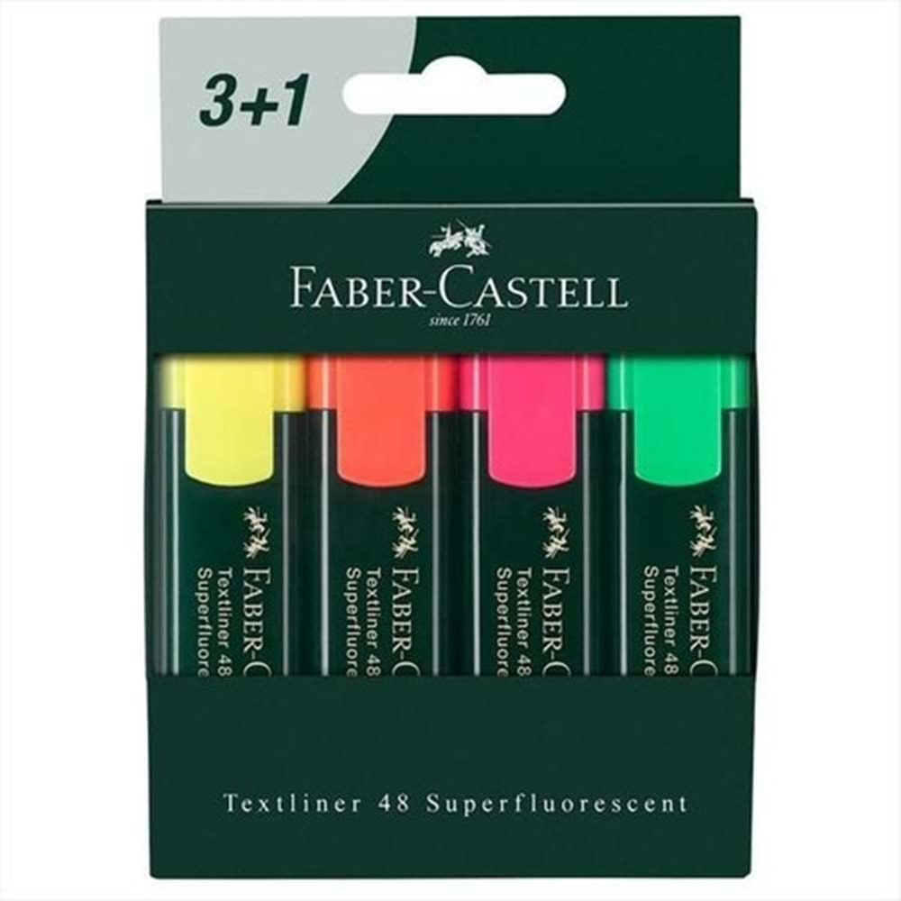 Faber-Castell Fosforlu Kalem 3+1 4 Renk 1548