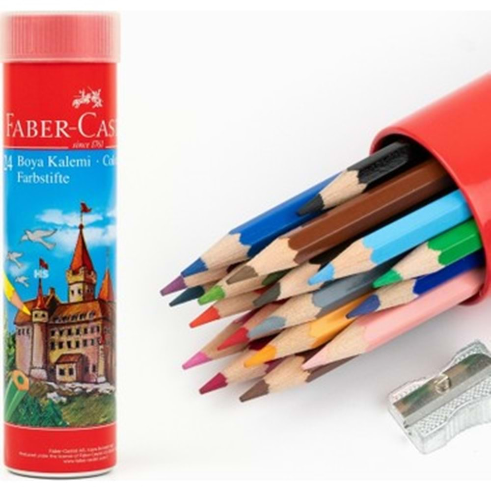 Faber-Castell Metal Tüpte Tam Boy Kuru Boya Kalemi 24 Renk