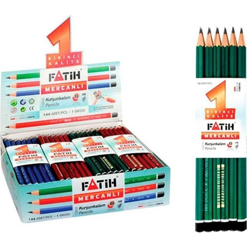 Fatih Mercanlı Kurşun Kalem 144 Adet (1 Paket, 12 Düzine)