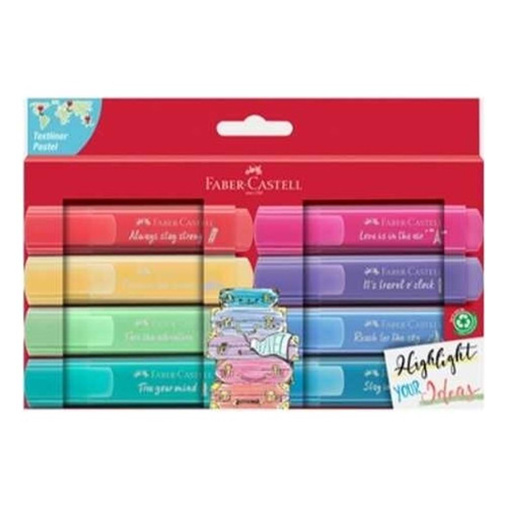 Faber-Castell Fosforlu K 46 Pastel R, 8x Kart 2021 8 Lİ SET