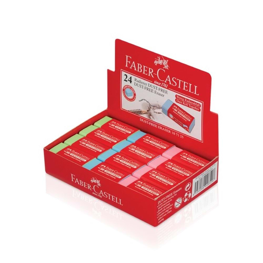 Faber-Castell Dust-Free Renkli Silgi 24'lü PAKET