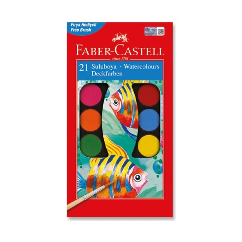 Faber-Castell Suluboya 21 Renk Büyük Boy