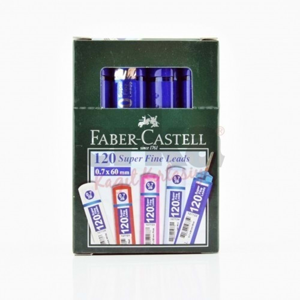 Faber-Castell Grip Mın 0.7 2b 60 mm 120'LI MAVİ Tüp Uç 12 Adet 1 Paket