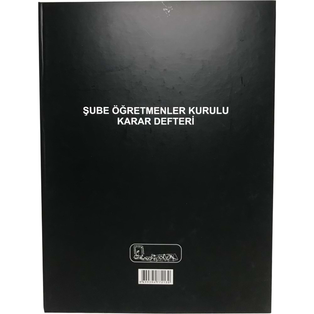 Kocaoluk Şube Öğretmenler Kurulu Karar Defteri Ciltli