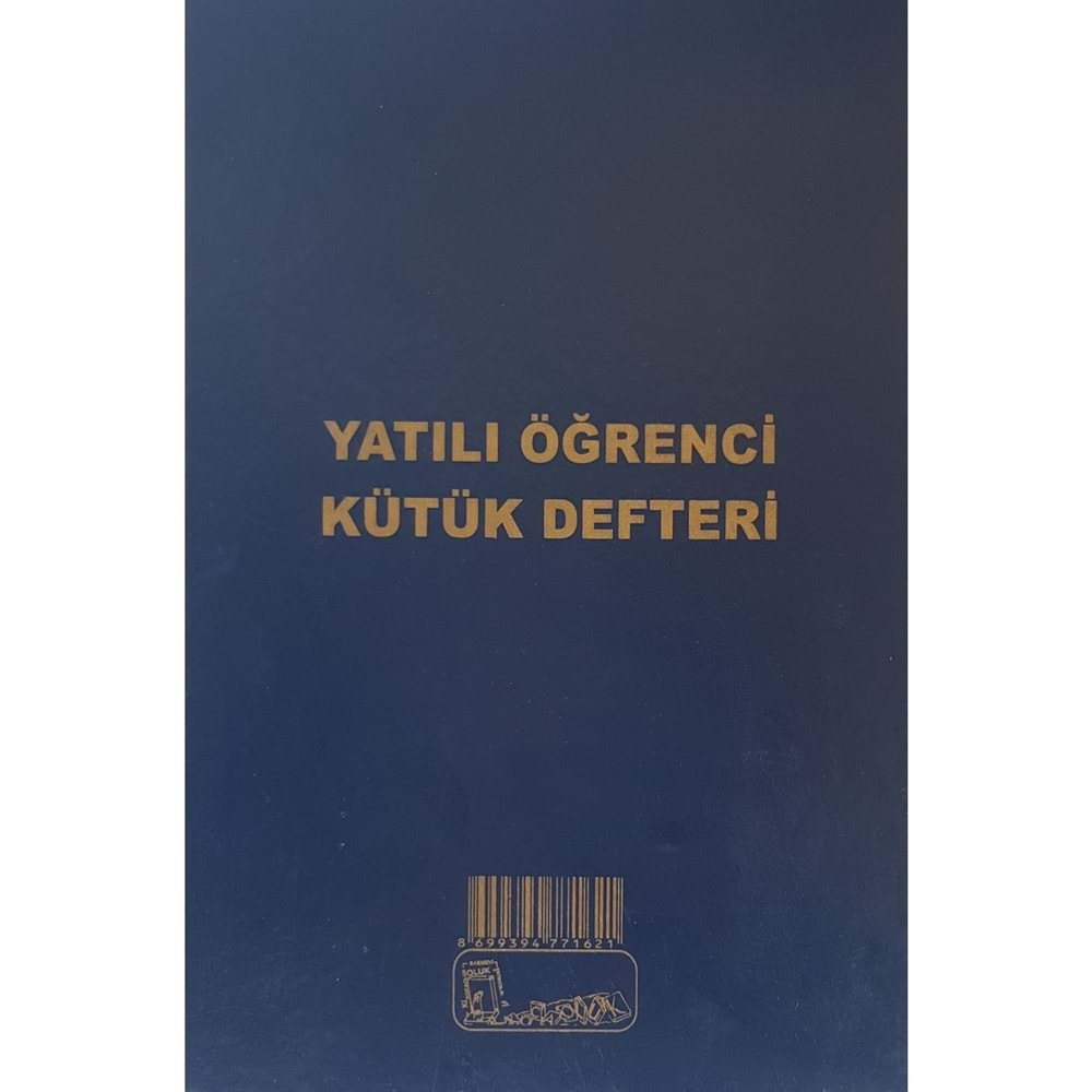 Kocaoluk Yatılı Öğrenci Kütük Defteri Cilt Kapak