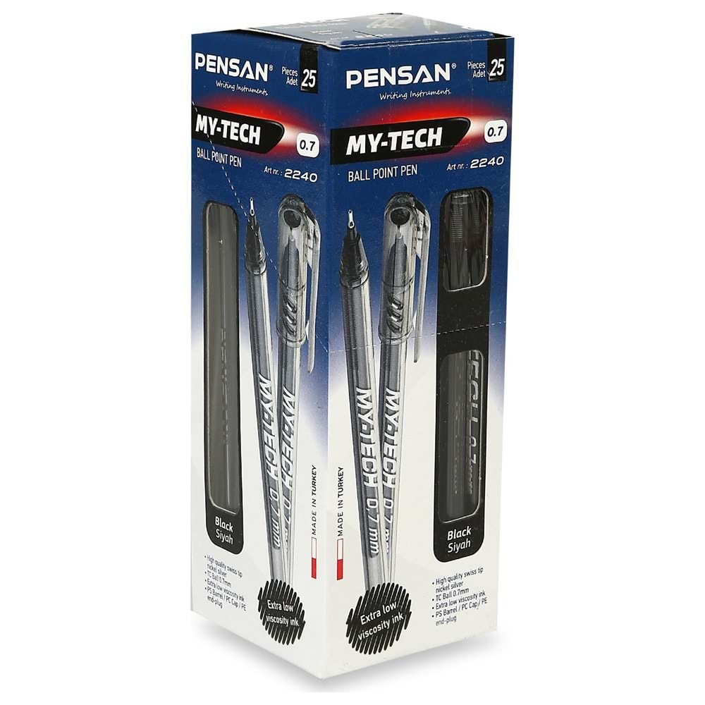 PENSAN TÜKENMEZ MY-TECH 0.7 SİYAH 25 Lİ