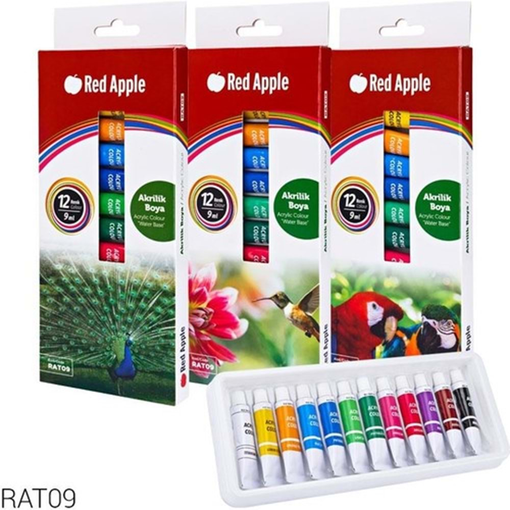 Red Apple Akrilik Tüp Boya 9ml 12 Renk