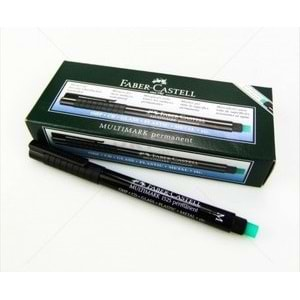 Faber-Castell Multimark 1525 M KALIN Asetat Kalemi 1.0 mm Mavi 10 Adet