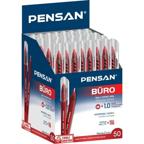 PENSAN BÜRO TÜKENMEZ KALEM 1MM 2270 KIRMIZI 50 Lİ