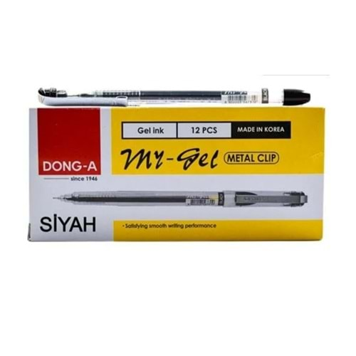 Dong-A My-Gel İğne Uçlu Kalem 0,5 mm. 12'li paket SİYAH