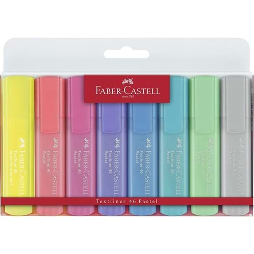 Faber-Castell 1546 Pastel Renk Fosforlu Kalem 8'li