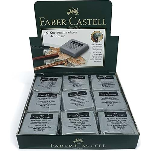 Faber-Castell 7020/18 GRİ Hamur Silgi KUTUSUZ 18 li