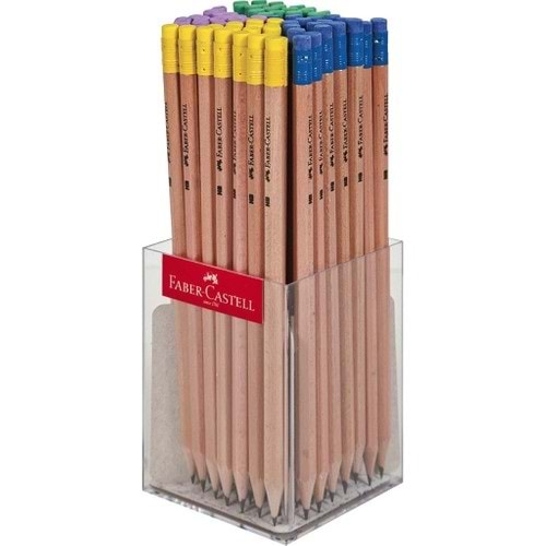 Faber-Castell Kurşun Kalem Silgili Naturel 72 Li 5244117900000 (72 Adet 1 Paket)