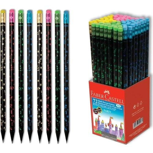 Faber-Castell Party Silgili Kurşun Kalem 72'li