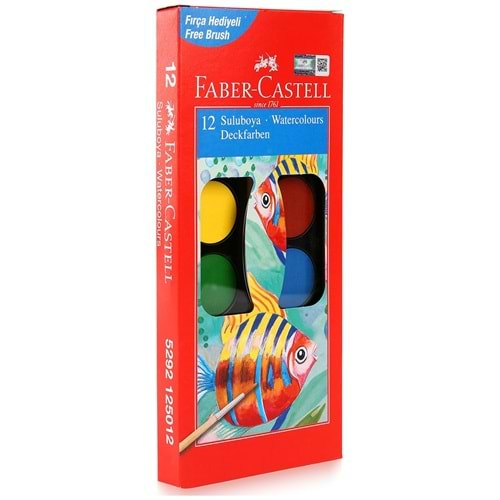 Faber-Castell Suluboya 12 Renk Büyük Boy