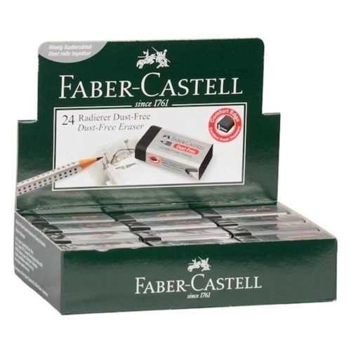 Faber Castell Dust-Free Siyah Silgi 24'lü Kutu