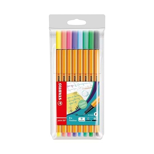 Stabilo Point 8 Li Pastel Keçeli Kalem Paket / Keçeli Kalem -Yeni